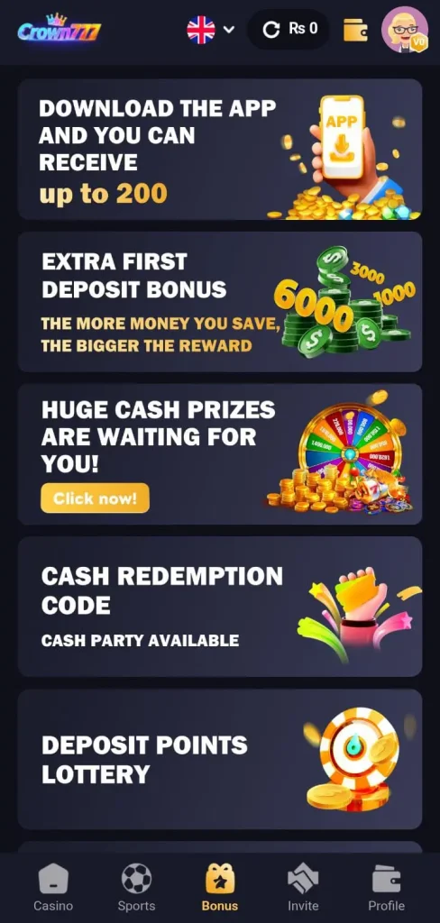 Crown777 Game APK Download Best Earning App For Android 2026 app 3 Crown777 Game Bonus