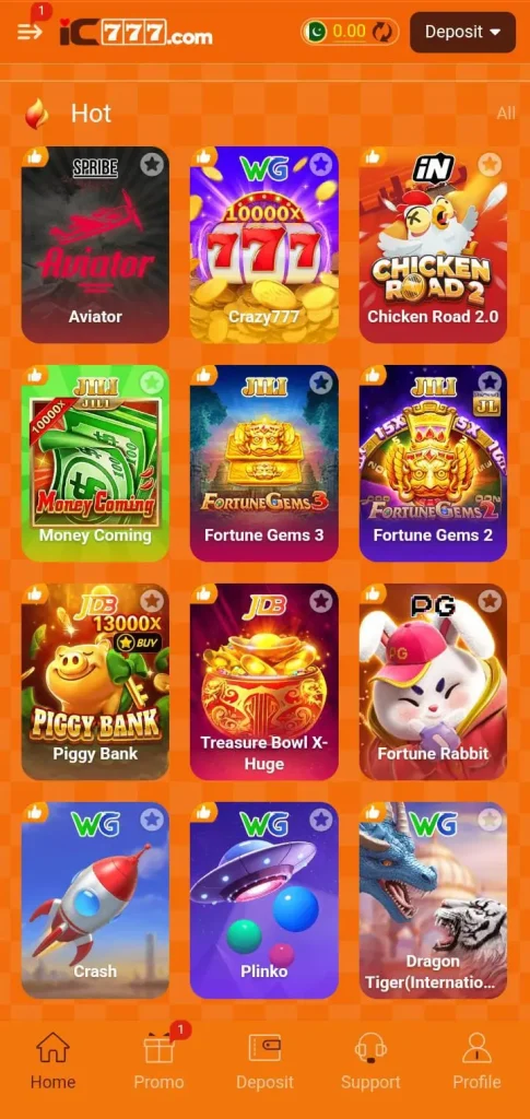 IC777 Game Download APK Real Earning App In Pakistan 2026 2 IC777 Game Home Page